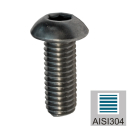 Stainless steel screw, half round head, M12x20mm